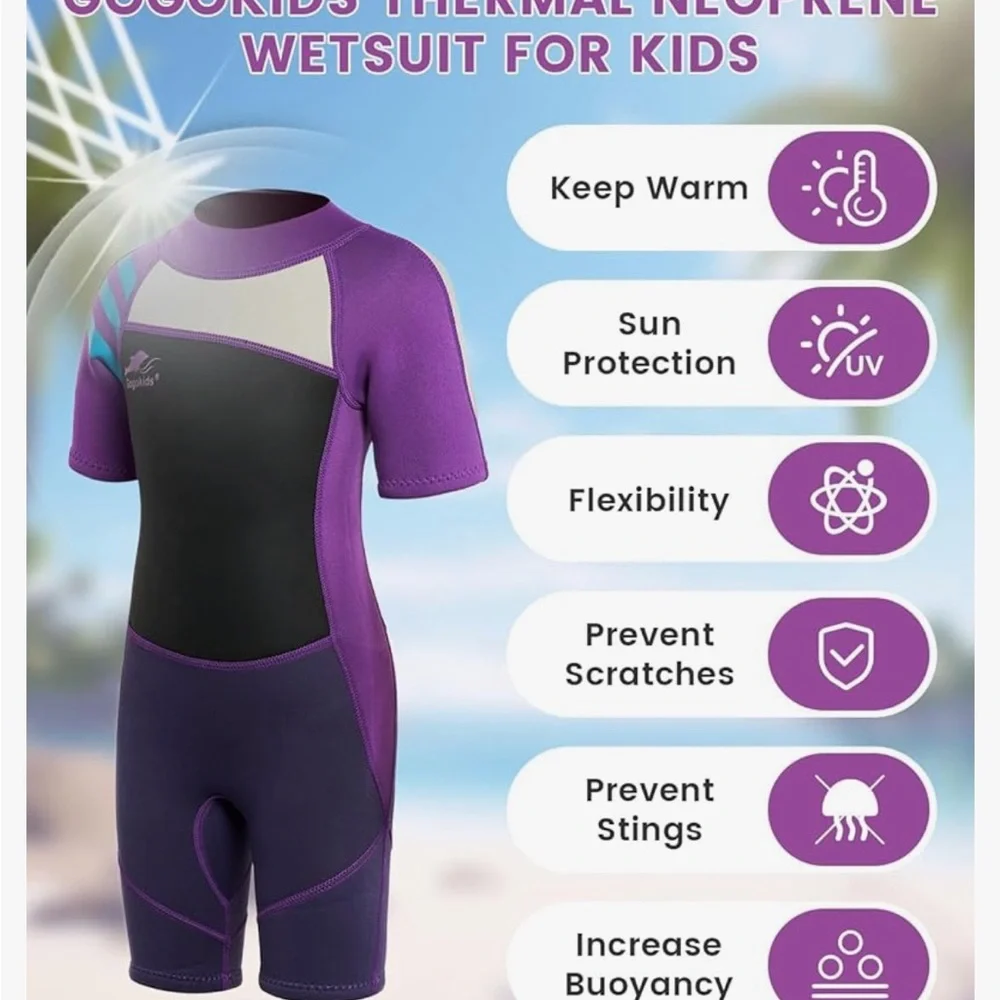 GOGO Kids Neoprene Swim Wetsuit - Picture 4 of 10